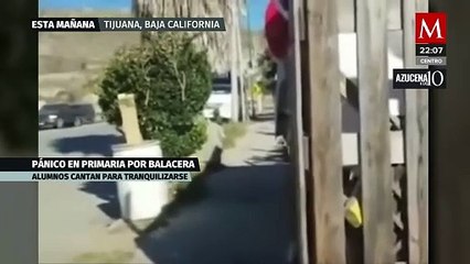 Estudiantes bajo bancas por enfrentamiento en Tijuana