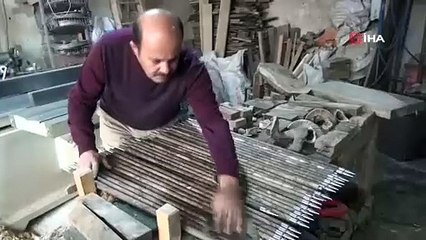 Bin yıllık ceviz ağaçları sanat eseri bastonlara dönüşüyor