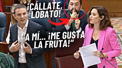 Sánchez manda a su lacayo Lobato a defenderle y el resultado es esperpéntico: Ayuso lo destroza vivo