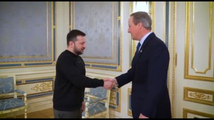 Ucraina, Zelensky incontra Cameron: sostegno Gb verso adesione Nato