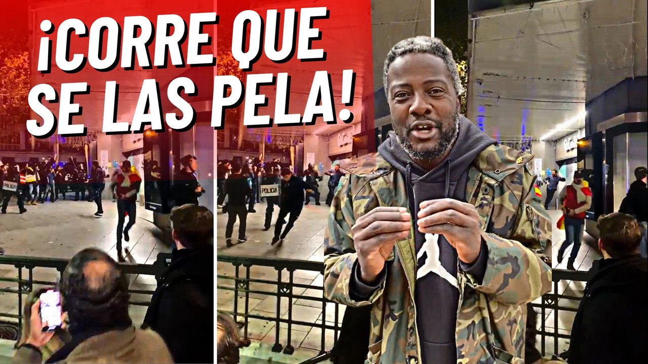 Bertrand Ndongo corre que se las pela cuando la Poli les persigue a palos en el metro de Argüelles
