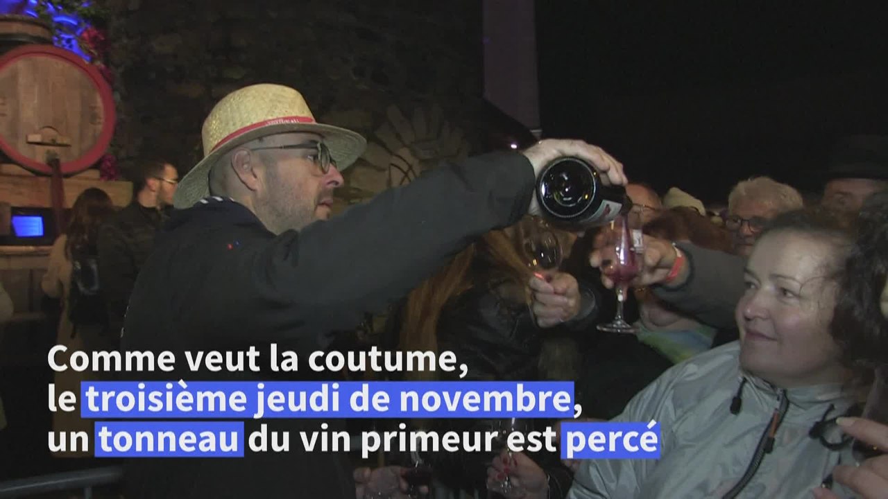 Lancement en fanfare du Beaujolais nouveau à Beaujeu, capitale du vignoble