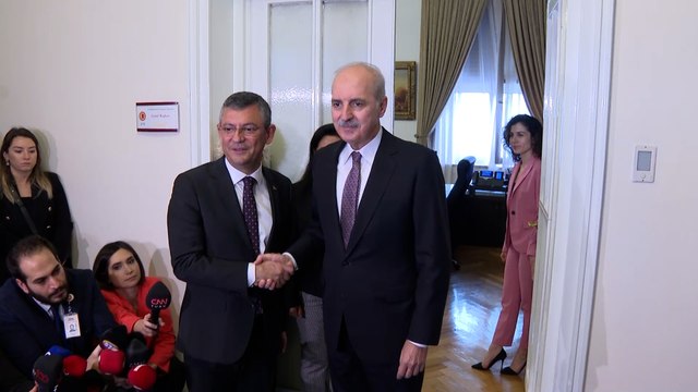 Özgür Özel, TBMM Başkanı Numan Kurtulmuş ile görüştü