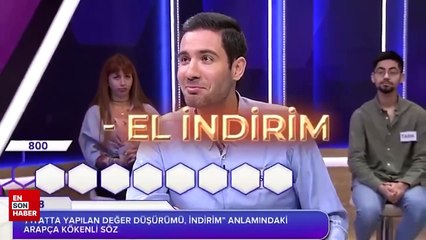 Kelime Oyunu'nda yarışmacının verdiği cevap güldürdü