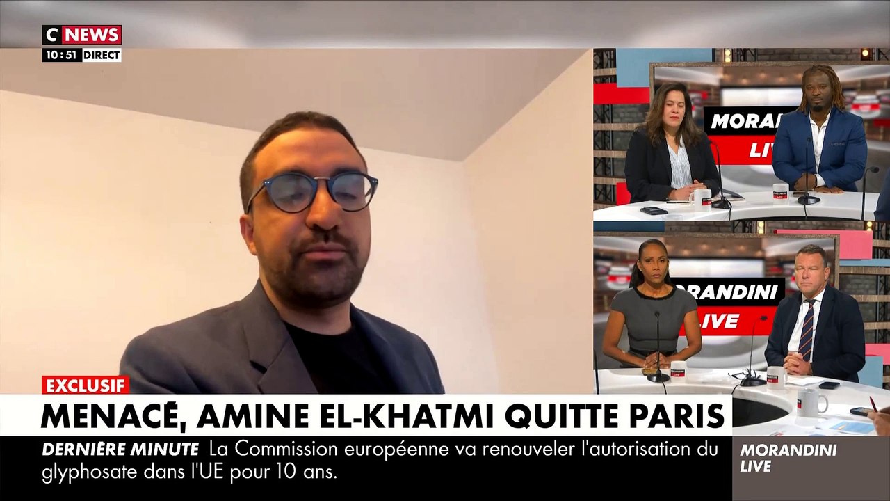 Menacé après ses prises de position, l’ex-président du Printemps républicain Amine El-Khatmi annonce dans "Morandini Live" quitter Paris: "J’ai peur pour ma sécurité mais celui qui me fera taire n’est pas né !" - Regardez