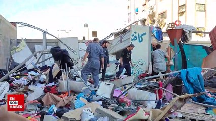 İsrail ordusunun saldırıları sonrası harabeye dönen yerleşim alanları