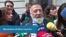 El diputado Herminio Sancho tras ser increpado antes del pleno de investidura de Sánchez