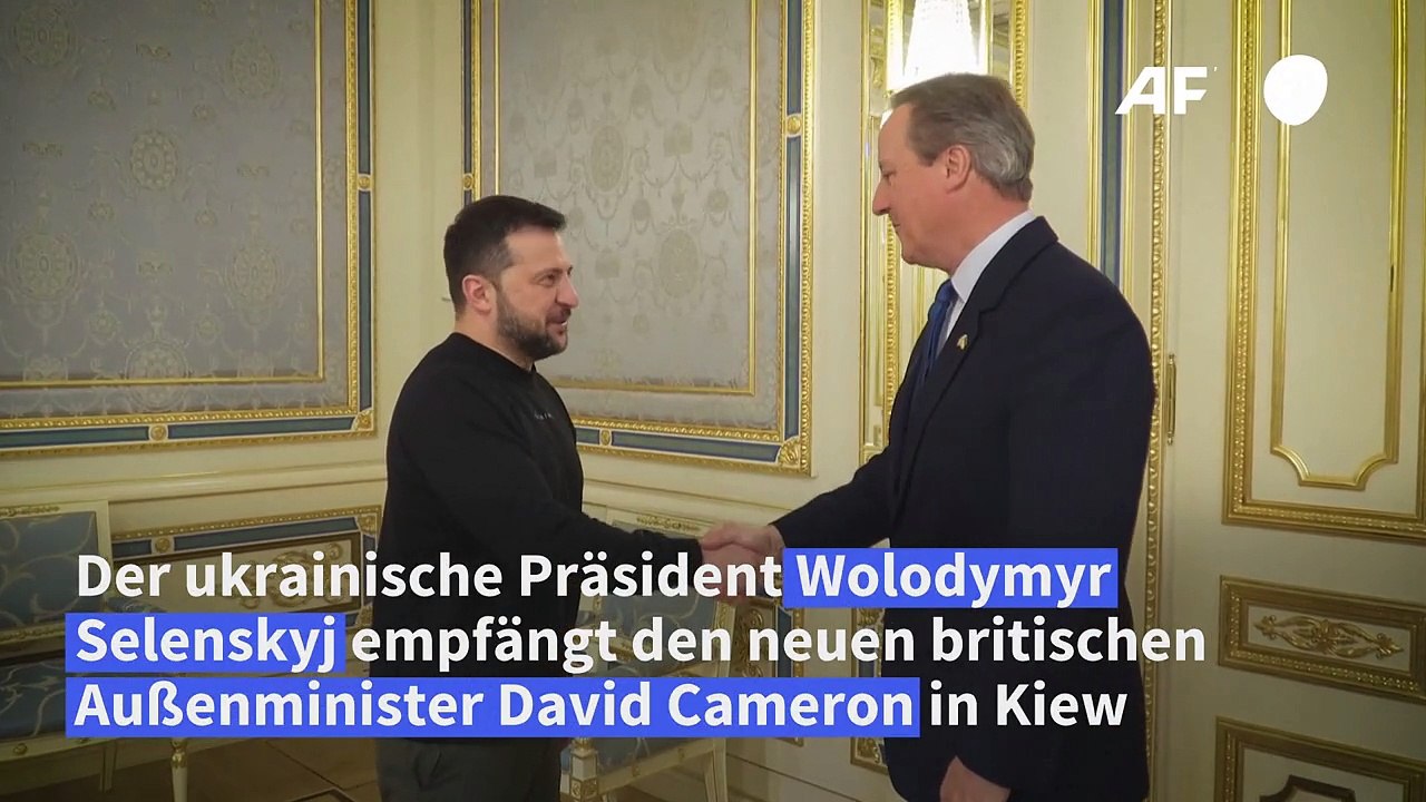 Neuer britischer Außenminister Cameron besucht Kiew