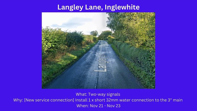 Preston roadworks starting Nov 20-Nov 26