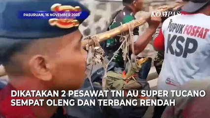 Momen Gotong Royong Warga Evakuasi Pilot TNI AU Super Tucano yang  Jatuh di Pasuruan