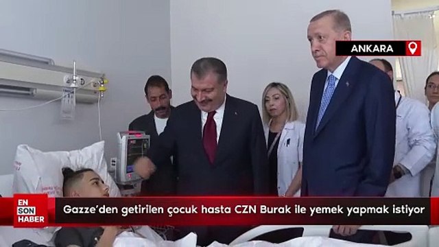 Gazze'den getirilen çocuk hasta CZN Burak ile yemek yapmak istiyor
