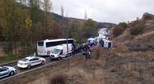 Amasya'da devrilen otobüsteki 27 yolcu yaralandı