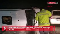 Diyarbakır'da yolcu otobüsü devrildi: 14 yaralı