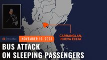 Bus dashcam captures disturbing attack on sleeping passengers in Nueva Ecija