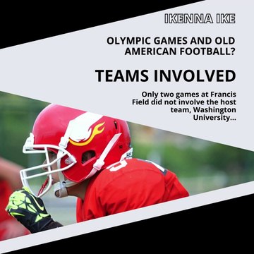 | IKENNA IKE | OLYMPIC GAMES AND OLD AMERICAN FOOTBALL? HOW DID THAT WORK BACK THEN? (PART 1) (@IKENNAIKE)