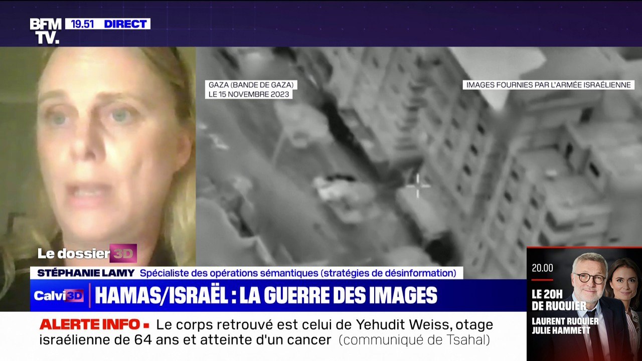 Guerre des images dans le conflit Israël/Hamas: "L'enjeu est de capter notre attention sur la souffrance de l'un ou l'autre, en niant celle de l'autre parti", pour Stéphanie Lamy (spécialiste des stratégies de désinformation)