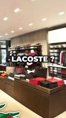 Lacoste : Produit le moks cher VD le plus cher