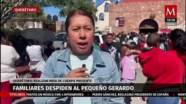 Familiares despiden a Gerardo, niño que murió por disparo de su compañero de clases en Querétaro