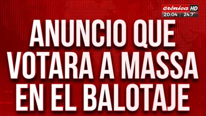 Candidato de "La Libertad Avanza".... ¡anunció que va a votar a Massa!