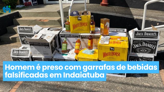 Homem é preso com 240 garrafas de bebidas falsificadas dentro de carro em Indaiatuba