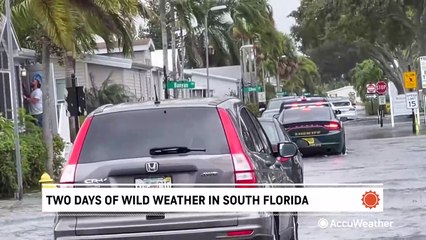 Record rainfall and powerful winds create a mess across South Florida