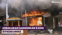 Kebakaran Hanguskan 5 Kios di Pasar Angke, Jakarta Barat