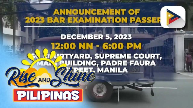 Resulta ng 2023 Bar examinations, ilalabas na ng Supreme Court sa Dec. 5
