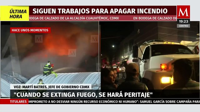 Este incendio va a durar unas horas más : Martí Batres, jefe de gobierno de la CdMx
