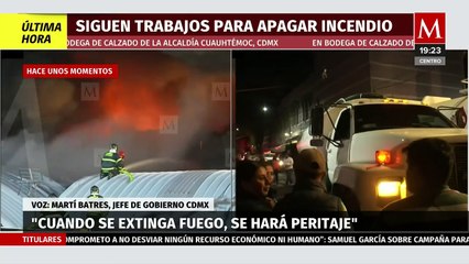"Este incendio va a durar unas horas más": Martí Batres, jefe de gobierno de la CdMx