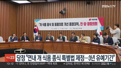 당정, 개 식용 종식 특별법 연내 제정키로…3년 유예기간 부여