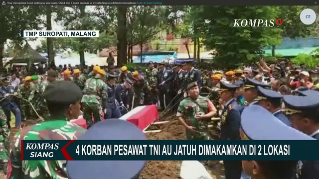 Empat Awak Pesawat TNI AU Korban Pesawat Jatuh Dimakamkan