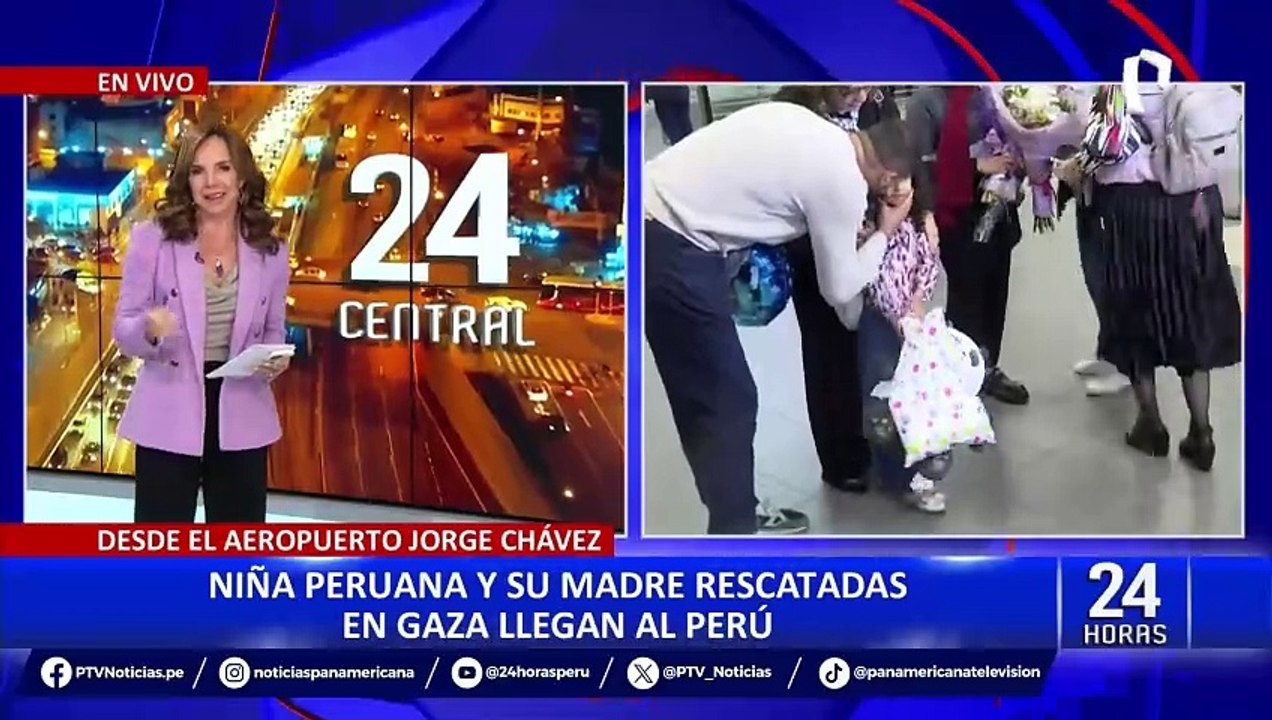Niña peruana y su madre rescatadas en Franja de Gaza llegan al Perú