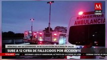 Sube a 12 el saldo de fallecidos por caída de autobús a barranco en Veracruz