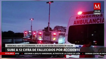 Sube a 12 el saldo de fallecidos por caída de autobús a barranco en Veracruz