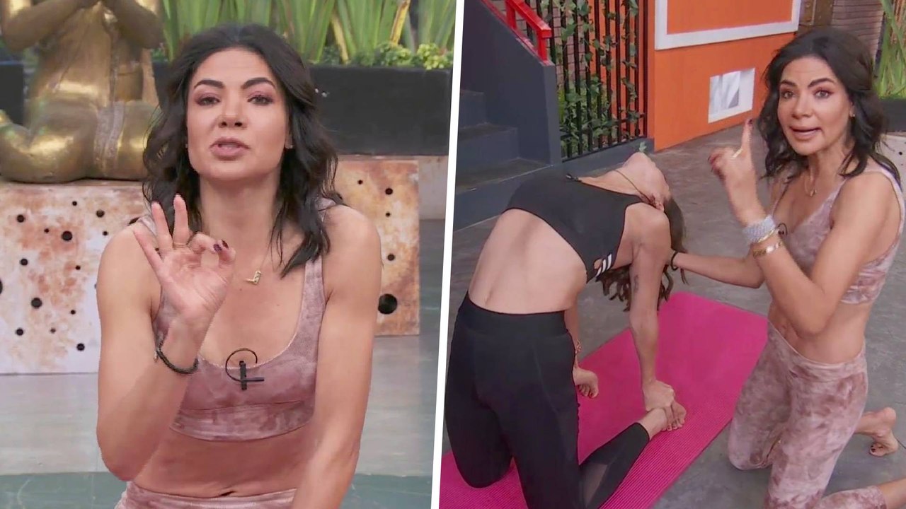 Briggitte, Roberto Carlo y Fer Corona liberaron su enojo con la rutina de yoga de Hoy