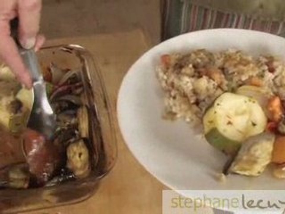 Ratatouille et risotto d'orge