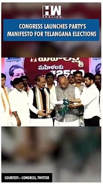 #Shorts | Congress launches party's manifesto for Telangana elections | Mallikarjun Kharge | KCR BRS