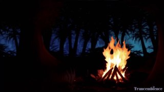 Riverside Serenity: A Cozy Campfire by the Water | Campfire & River Sounds