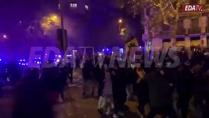Vean el momento más tenso de los disturbios de anoche en Ferraz