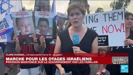 Une marche des familles d'otages en route pour Jérusalem