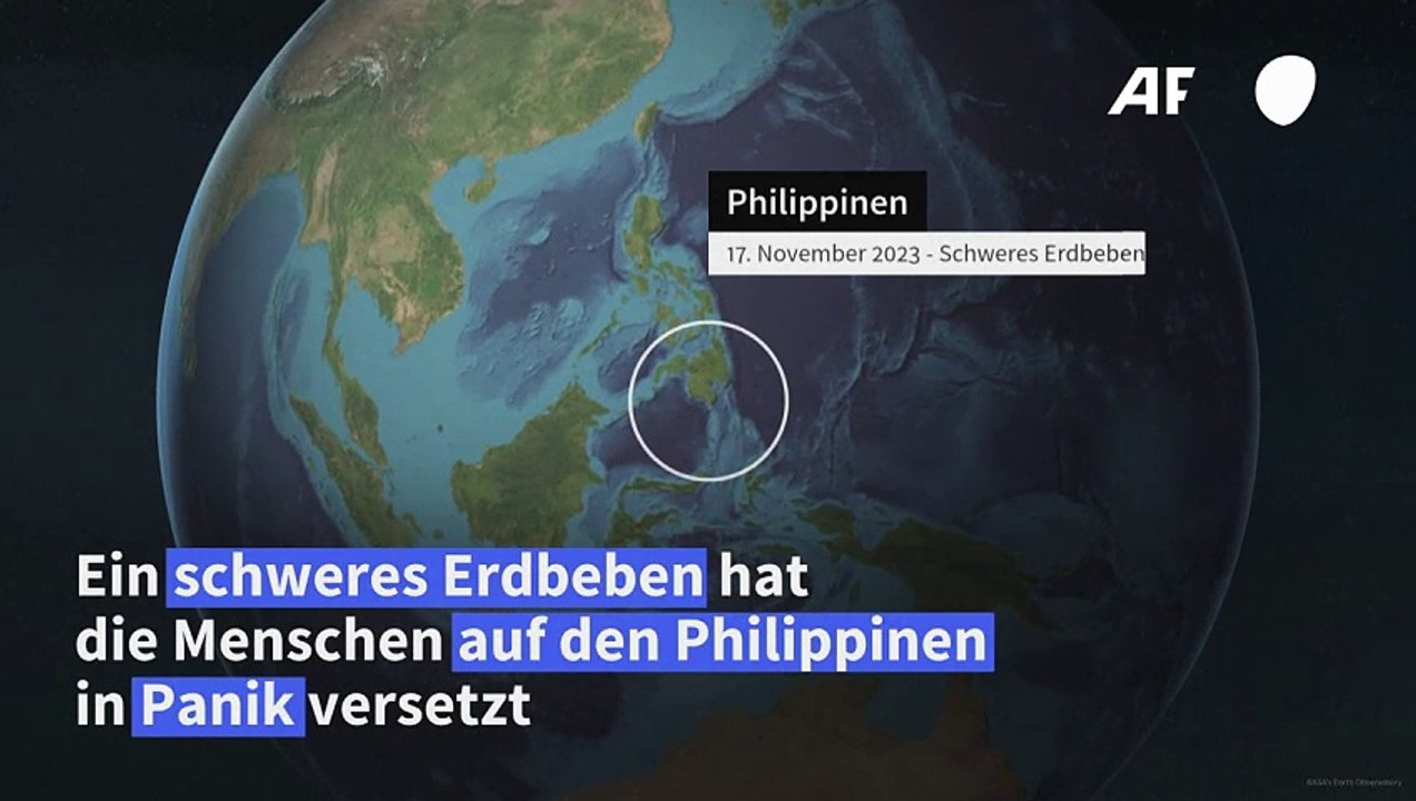 Schweres Erdbeben erschüttert Philippinen