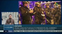 España: Presidente de Gobierno Pedro Sánchez juramenta ante el rey en un contexto de protestas