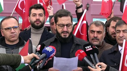 ÜNİVERSİTEDE AKADEMİSYEN VE ÖĞRENCİLERDEN İSRAİL PROTESTOSU