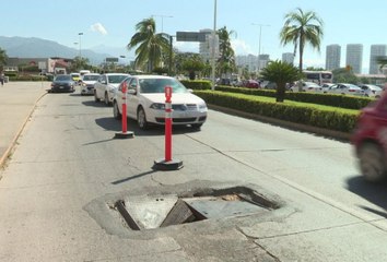 Ya colapsó registro de Telmex en Medina Ascencio y el riesgo para los conductores el latente