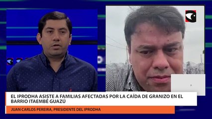 El IPRODHA asiste a familias afectadas por la caída de granizo en el barrio Itaembé Guazú