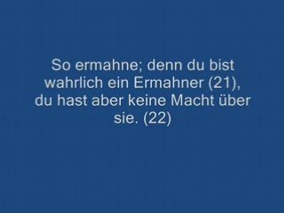 Qur'an - sura 88 - al-gasiya (die bedeckende stunde)