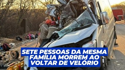 Sete pessoas da mesma família morrem em acidente ao voltar de velório