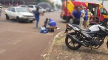 Motociclista fica ferido em acidente no Bairro Coqueiral