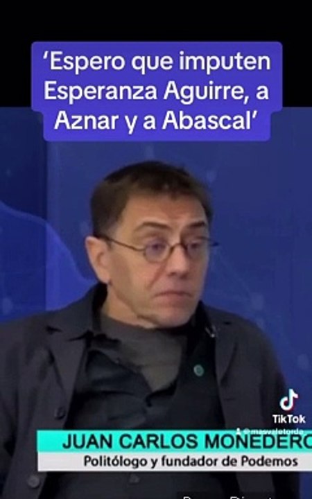 Monedero piden que imputen a Javier Negre, Esperanza Aguirre y  Vito Quiles  por promover las manifestaciones en Ferraz