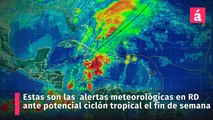 Estas son las  alertas meteorológicas en República Dominicana ante potencial ciclón tropical